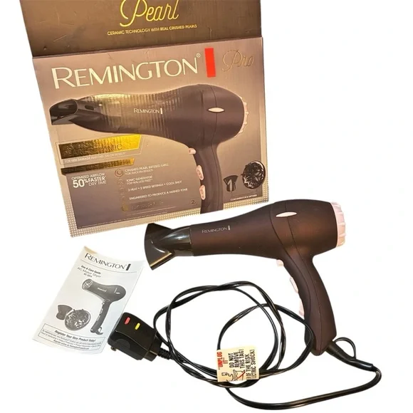 Remington Pro Pearl Professional Ceramic Hair Dryer Concentrator and Diffuser - Picture 4 of 16